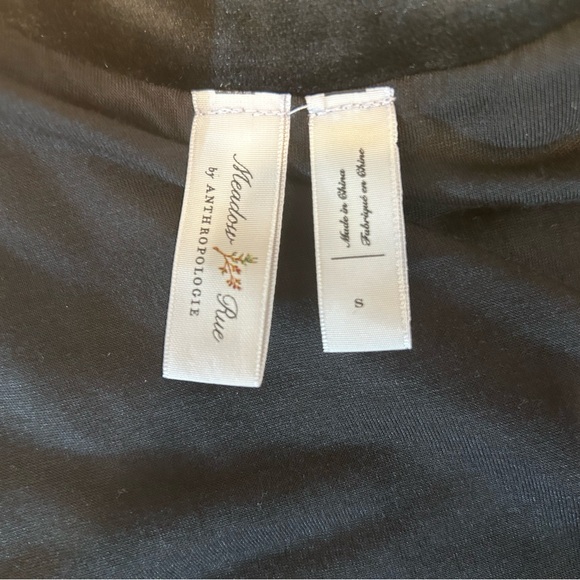 Meadow Rue (Anthropologie) Black Velour Vest with Gorgeous Embroidery - Picture 4 of 6